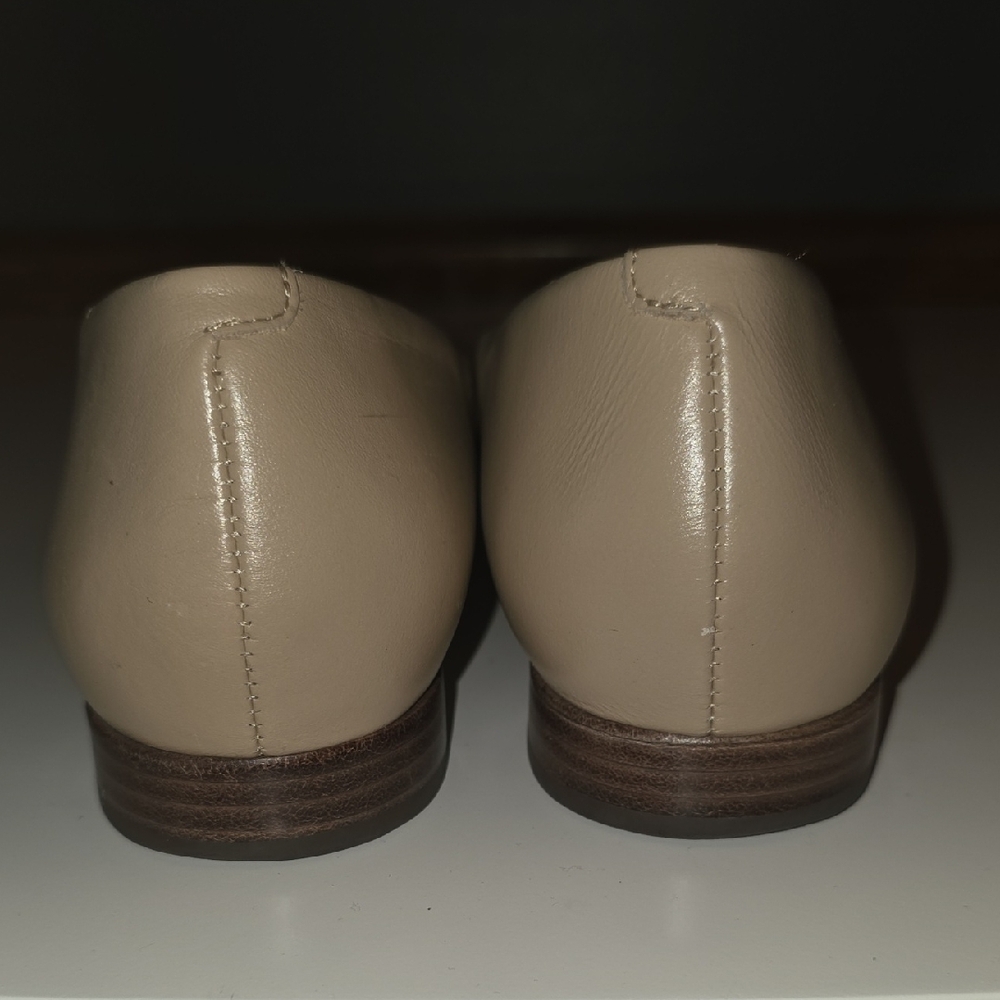 Handcrafted In Brazil Marc Joseph Beige Leather Flats - Picture 4 of 6